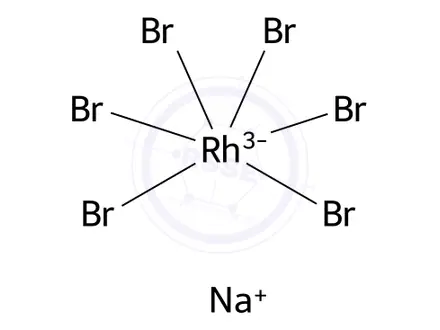 Chemical structure of SodiumHexabromoRhodate(III)Hydrate