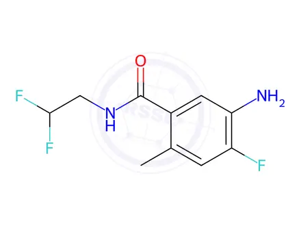 Chemical structure of 5-Amino-N-(2,2-difluoroethyl)-4-fluoro-2-methylbenzamide