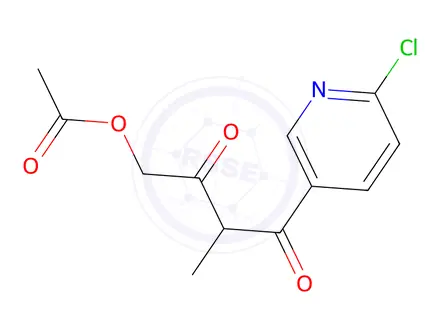 Chemical structure of 4-(6-Chloropyridin-3-yl)-3-methyl-2,4-dioxobutyl acetate