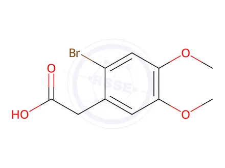 Chemical structure of 2-Bromo-4,5-dimethoxyphenylacetic acid