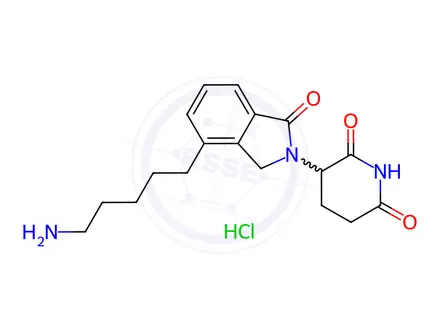 Chemical structure of Lenalidomide-C5-NH2 (hydrochloride)