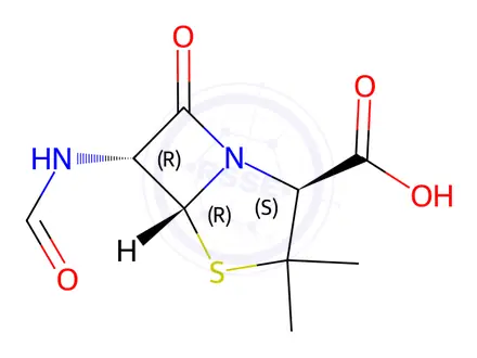 Chemical structure of (6R)-6-Formamidopenicillansaeure