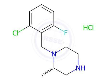 Chemical structure of 1-(2-Chloro-6-fluorobenzyl)-2-methylpiperazine hydrochloride