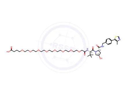 Chemical structure of (S,R. S)-AHPC-PEG8-acid