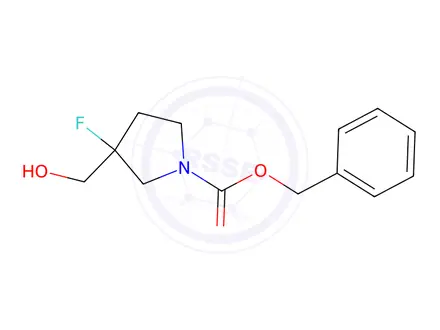 Chemical structure of Benzyl 3-fluoro-3-(hydroxymethyl)pyrrolidine-1-carboxylate