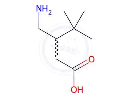 Chemical structure of 3-(Aminomethyl)-4,4-dimethylpentanoic Acid