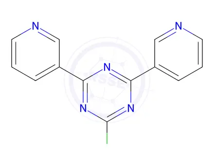 Chemical structure of 1,3,5-Triazine, 2-chloro-4,6-di-3-pyridinyl-