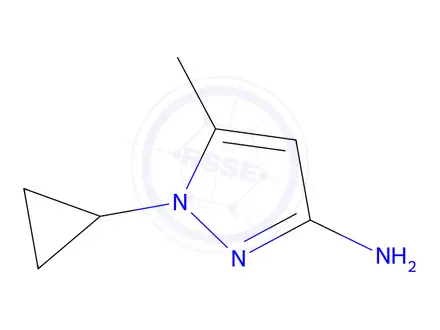 Chemical structure of 1-Cyclopropyl-5-methyl-1H-pyrazol-3-amine