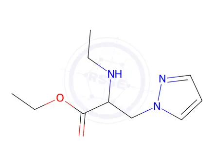 Chemical structure of Ethyl 2-(ethylamino)-3-(1h-pyrazol-1-yl)propanoate
