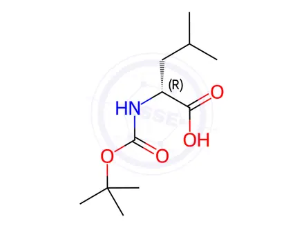 Chemical structure of N-Boc-D-leucine