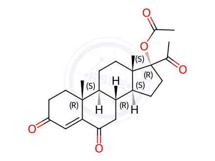 Chemical structure of 6-Keto-17α-acetoxy Progesterone