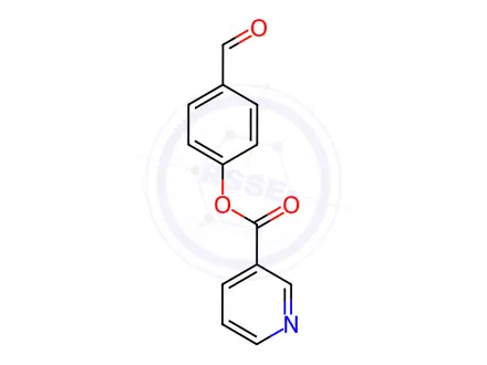 Chemical structure of NICOTINIC ACID 4-FORMYL-PHENYL ESTER