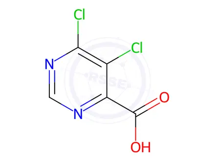 Chemical structure of 5,6-dichloropyrimidine-4-carboxylic acid