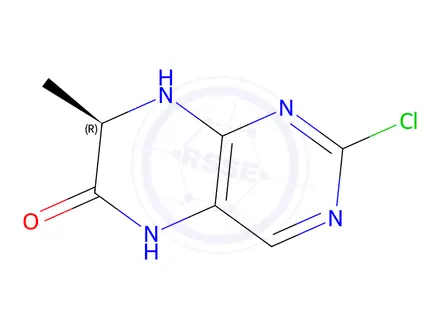 Chemical structure of (R)-2-Chloro-7-methyl-7,8-dihydropteridin-6(5H)-one
