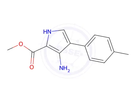 Chemical structure of Methyl 3-amino-4-(p-tolyl)-1h-pyrrole-2-carboxylate