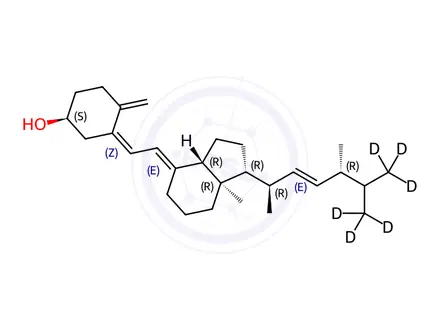Chemical structure of Vitamin D2-d6