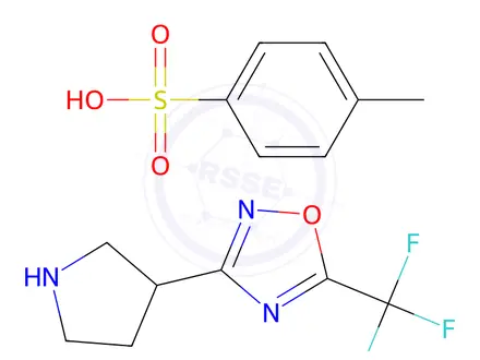 Chemical structure of 3-(Pyrrolidin-3-yl)-5-(trifluoromethyl)-1,2,4-oxadiazole 4-methylbenzenesulfonate