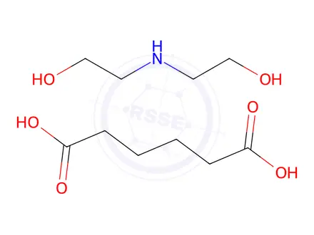 Chemical structure of adipic acid, compound with 2,2'-iminodiethanol