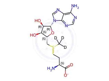 Chemical structure of S-Adenosyl-L-methionine D3 (Mixture of Diastereomers)