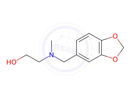 Chemical structure of 2-((benzo[d][1,3]dioxol-5-ylmethyl)(methyl)amino)ethan-1-ol