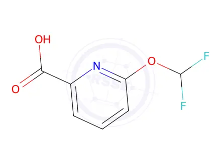 Chemical structure of 6-(difluoromethoxy)picolinic acid