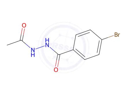 Chemical structure of N'-acetyl-4-bromobenzohydrazide