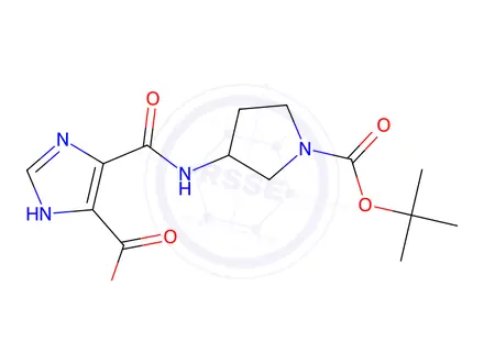 Chemical structure of 5-(1-tert-Butoxycarbonyl-pyrrolidin-3-ylcarbaMoyl)-3H-iMidazole-4-carboxylic acid