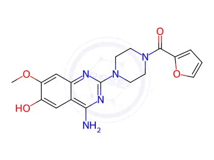 Chemical structure of 6-O-demethyl Prazosin