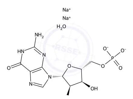 Chemical structure of Guanosine 5'-Monophosphate Disodium Salt Hydrate