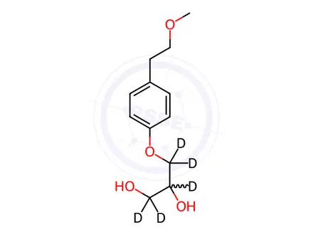 Chemical structure of 3-[4-(2-Methoxyethyl)phenoxy]-1,2-propanediol-d5