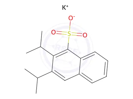 Chemical structure of potassium diisopropylnaphthalenesulphonate