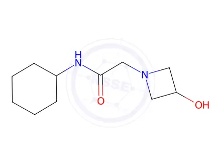 Chemical structure of N-Cyclohexyl-2-(3-hydroxyazetidin-1-yl)acetamide