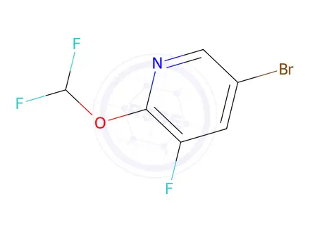 Chemical structure of 5-Bromo-2-(difluoromethoxy)-3-fluoropyridine