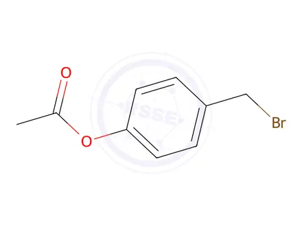 Chemical structure of 4-(Bromomethyl)phenyl Acetate