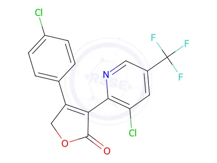 Chemical structure of 4-(4-chlorophenyl)-3-[3-chloro-5-(trifluoromethyl)-2-pyridinyl]-2(5H)-furanone