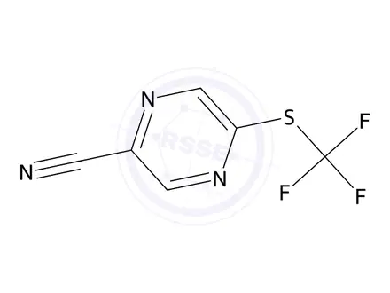 Chemical structure of 5-Trifluoromethylsulfanyl-pyrazine-2-carbonitrile