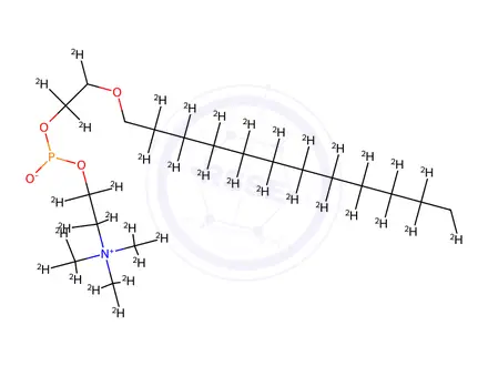 Chemical structure of 16:0rac PC-d80