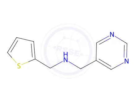 Chemical structure of 1-(Pyrimidin-5-yl)-N-(thiophen-2-ylmethyl)methanamine