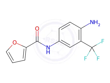 Chemical structure of N-[4-amino-3-(trifluoromethyl)phenyl]-2-furamide
