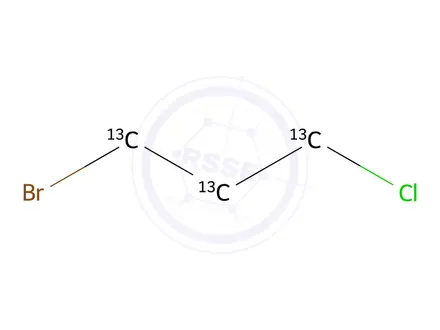 Chemical structure of 1-Bromo-3-chloropropane-13C3