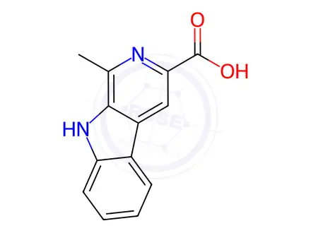 Chemical structure of 1-Methyl-9H-beta-carboline-3-carboxylic acid
