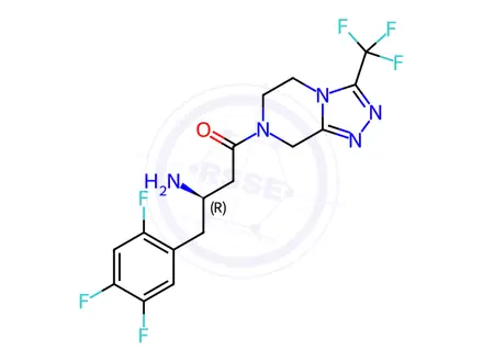 Chemical structure of Sitagliptin Fumarate