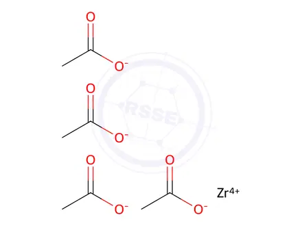 Chemical structure of zirconium(2+) acetate