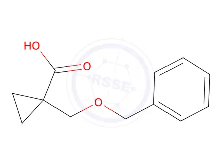 Chemical structure of 1-((Benzyloxy)methyl)cyclopropane-1-carboxylic acid