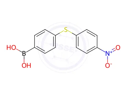Chemical structure of 4-[(4-Nitrophenyl)sulfanyl]phenylboronic acid