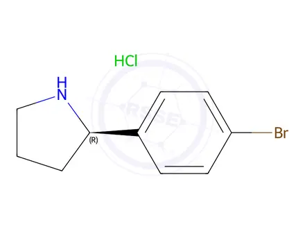 Chemical structure of (R)-2-(4-Bromophenyl)pyrrolidine hydrochloride