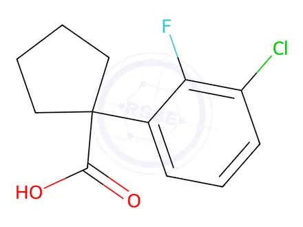 Chemical structure of 1-(3-Chloro-2-fluorophenyl)cyclopentanecarboxylic Acid