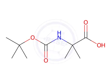 Chemical structure of Boc-Aib-OH