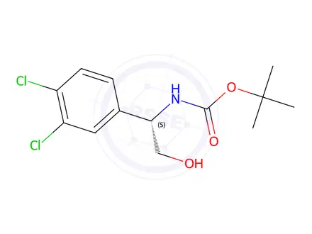Chemical structure of Tert-butyl (S)-(1-(3,4-dichlorophenyl)-2-hydroxyethyl)carbamate