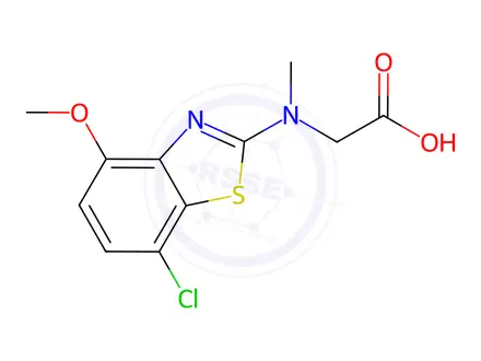 Chemical structure of n-(7-chloro-4-methoxy-1,3-benzothiazol-2-yl)-n-methylglycine